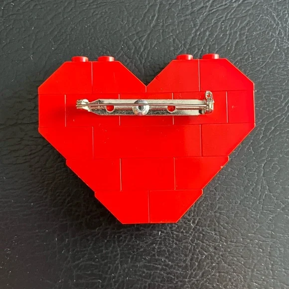 Dee and Ricky “KAWS” LEGO Heart Brooch Pin